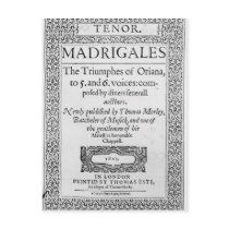 Cover to the Tenor part Postcards