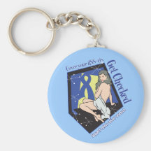 Cover Your Assets GET Checked - Colon Cancer Key Chain