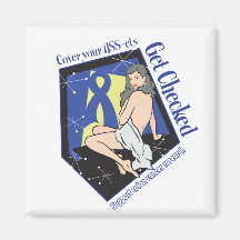 Cover Your Assets GET Checked - Colon Cancer Fridge Magnet