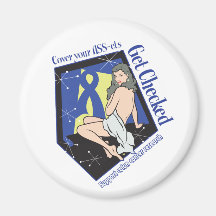 Cover Your Assets GET Checked - Colon Cancer Refrigerator Magnets