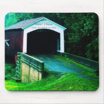covered bridge in Indiana mousepads