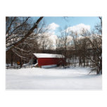 Covered Bridge in Winter Post Card