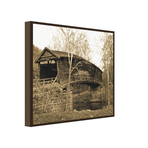 Covered Bridge Stretched Canvas Prints Zazzle