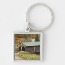 Covered bridge, Vermont, USA Key Chain