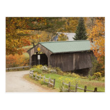 Covered bridge, Vermont, USA Post Card