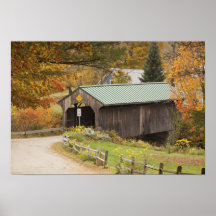 Covered bridge, Vermont, USA Posters