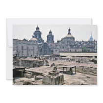 Covered Excavations Of Aztec Site, Mexico City Custom Announcement