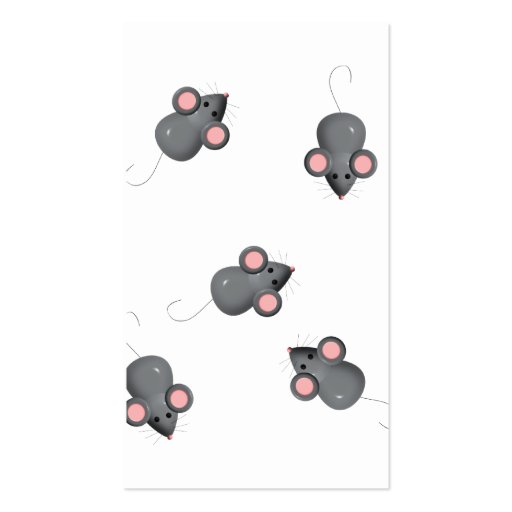 Covered In Mice Business Card Template (back side)
