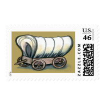 Covered Wagon Postage Stamp