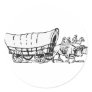 Covered Wagon Stickers