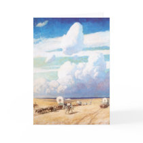 Covered Wagons by NC Wyeth Greeting Cards