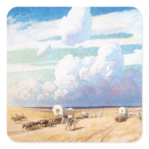 Covered Wagons by NC Wyeth Sticker