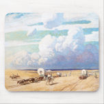 Covered Wagons by NC Wyeth, Vintage Cowboys Mousepads