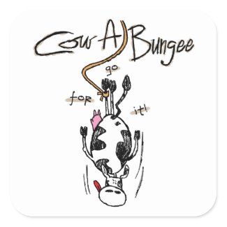 Cow A Bungee Sticker sticker