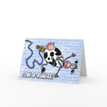 cow-a-bungee! - wow, i can't believe you did it! cards