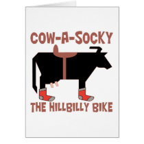 Cow A Socky Greeting Card
