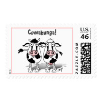 Cow and Bull Cowabunga! Postage Stamp