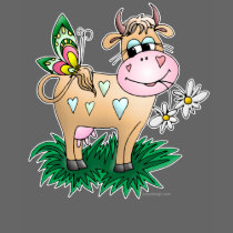 Cow and Butterfly Tshirt