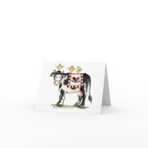 Cow and Chicks - Note Card