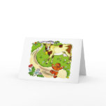 Cow and Gingerbread Man Greeting Card