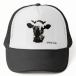 Cow animal inside trucker hats
