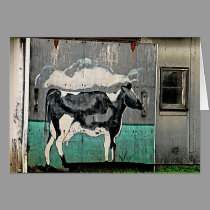 Cow Art #2 Card by nedell Cow Art #2 Card