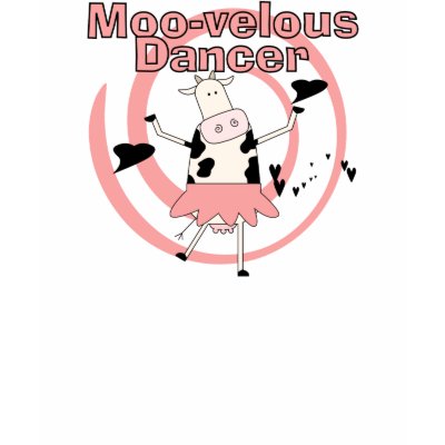 Cow Ballerina Tshirts and Gifts by Peacock_Cards