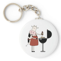 Cow Barbeque Tshirts and Gifts Key Chains