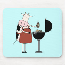 Cow Barbeque Tshirts and Gifts Mousepad