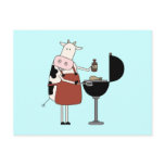 Cow Barbeque Tshirts and Gifts Post Card