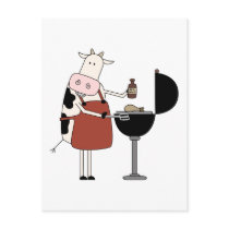 Cow Barbeque Tshirts and Gifts Postcard