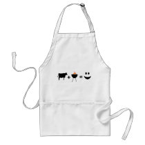 cow bbq happy apron