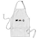 cow bbq happy aprons