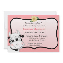 Cow  Birthday Invitation