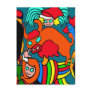 Cow/Bull and Girls Childrens Cartoon Postcard