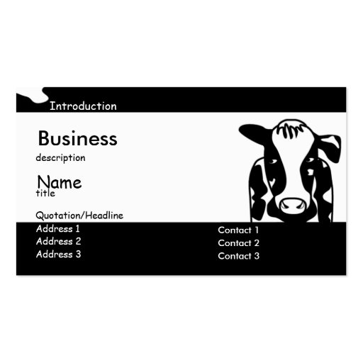 Cow Business Business Card
