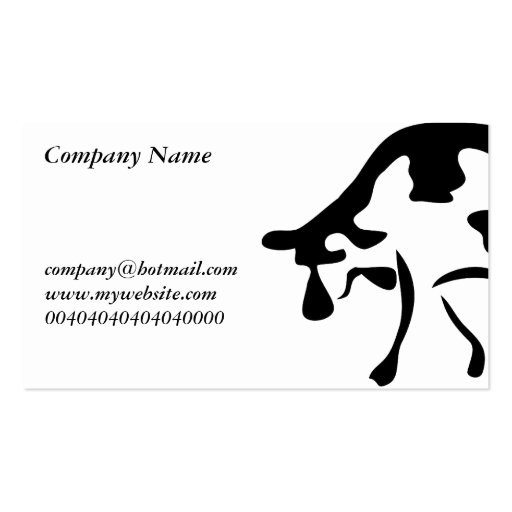 Cow, Business Card
