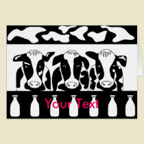 Cow Business Greeting Card cards