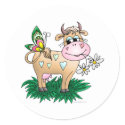 Cow Butterfly Sticker