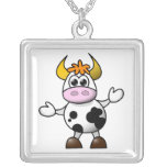 Cow cartoon personalized necklace
