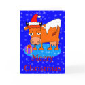 Cow Christmas Greeting Card