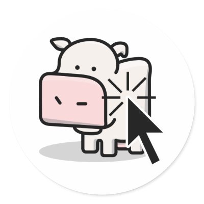 Cow Clicker Sticker by ibogost