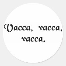 Cow, cow, cow. round stickers
