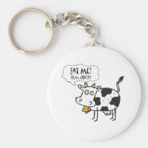 Cow Eat Me I'm Juicy Key Chain