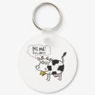 round_keychain - A cute cow, complete with udder and cowbell shouts out Eat Me!  Im Juicy.  Cows love to be eaten.  Juicy, tasty meat containers that they are.  MMMmmmmm.: Sizes 