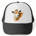 cow face baseball cap hats