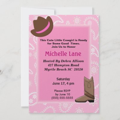 Babyworld on Cow Girl Birthday Invitation By Babyworld