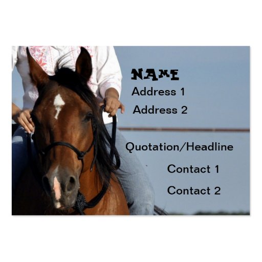 Cow Girl Business Card (front side)