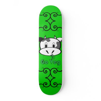 Cow Go Veg Skate Board by hmx_23