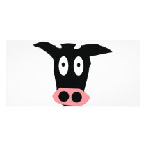cow head icon photo cards